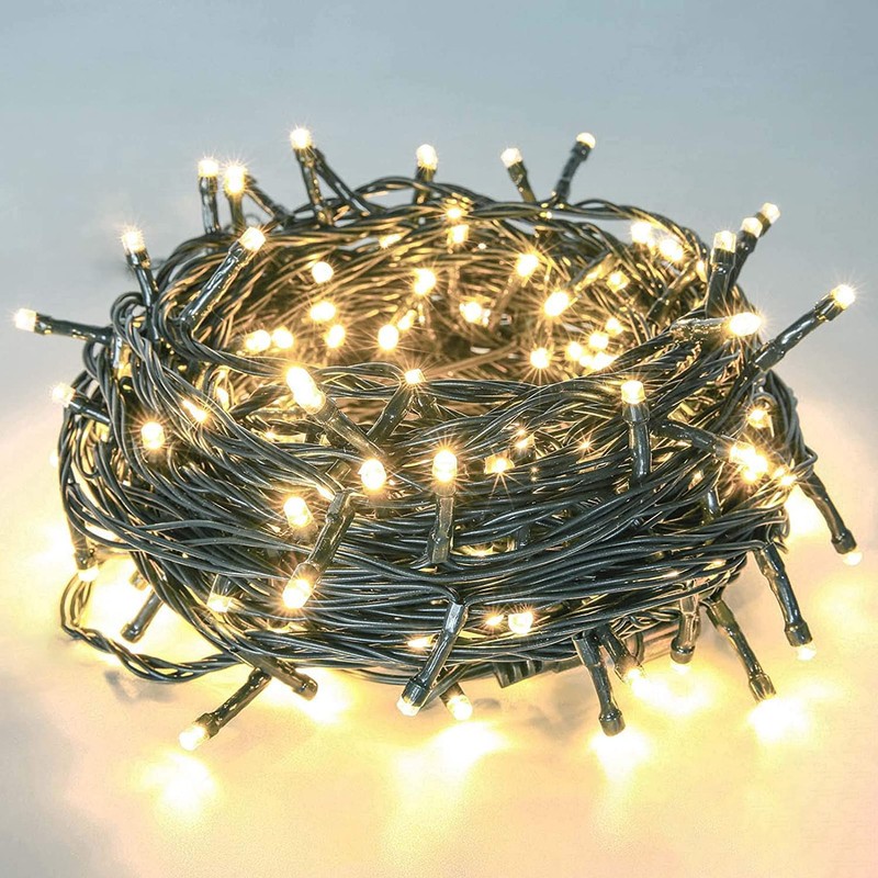 SHATCHI 100 LEDs Fairy String Lights Warm White Indoor/Outdoor Christmas