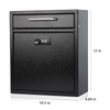 KYODOLED Steel Combination Lock Mail Boxes Outdoor,Locking Wall Mount Mailbox,Security