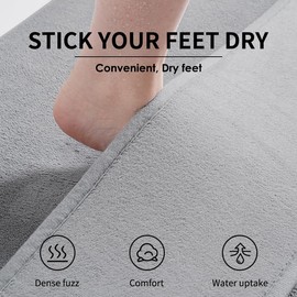 Short Plush Bathroom Rugs Mat, Soft and Absorbent Microfiber Bath Rugs, Non-Slip Backing Plush Bath Carpet, Machine Wash, Bathroom Floor, Tub and Shower,Bathmat Accessories Decor (15.8''x23.6'')