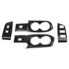 crosselec Carbon Fiber Window Lift Switch Panel Rear Cup Holder