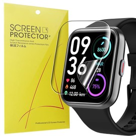 Blueshaweu Compatible for Tensky Smartwatch 1.8 Inch ID208 Plus Screen Protector, [6 Pack] Full Coverage TPU Clear Film Compatible for Tensky ID208 Plus/Quican IDW208 Plus Smartwatch (6 pack)