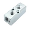 Litoexpe 2 Way Pneumatic Manifold Air Distribution Block, G1/2 Supply