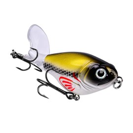(E# Large) Sharp Hook & Jig Blade Spinners Fishing Lures, Artificial Minnow Bait with Hard Metal Hook & Plastic Body, Bass Pike Trout Cod Perch Sea Fishing, 2 Sizes Options