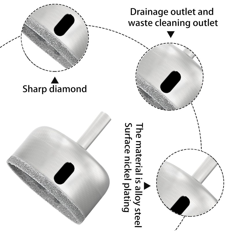 Aopin Diamond Drill Bits Core Drill Bits Hole Saw Kit