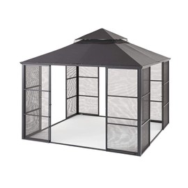 Garden Winds Replacement Canopy Top Cover for Stratford Aluminum Gazebo - Riplock 350 - Slate Gray