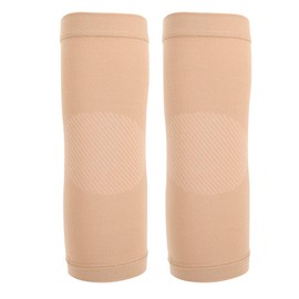 Uxsiya Elasticity Elbow Support, Skin Color Comfortable Arm Guard Seamless Polyurethane Fiber for Basketball(Elastic elbow support (skin tone) M) Sports Equipment
