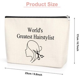 Hair Stylist Gifts Cosmetic Bag Appreciation Gift for Hairdresser Hair Barber Hairdresser Gift for Women Inspirational Hairstylist Gift Friendship Gift for Her Christmas Birthday Gift Makeup Bag