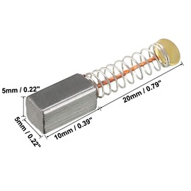 uxcell 10Pcs Carbon Brushes,for Electric Motor,10mmx5mmx5mm,Power Tool,Replacement Repair Part