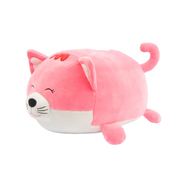 Linzy Plush 15" Smoochy Pals Pink Kitty, Ultrasoft Stuffed Animal Plush Toy, Cute Squishy Hugging Plush Pillow Pet, for Kids, Room Decoration, Travel (L-68236C)