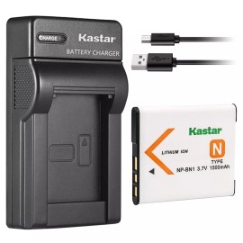 For Sony SLIM Charger & 1 battery for DSC-W690 W710 W730 W800 W810 W830 WX5 WX7