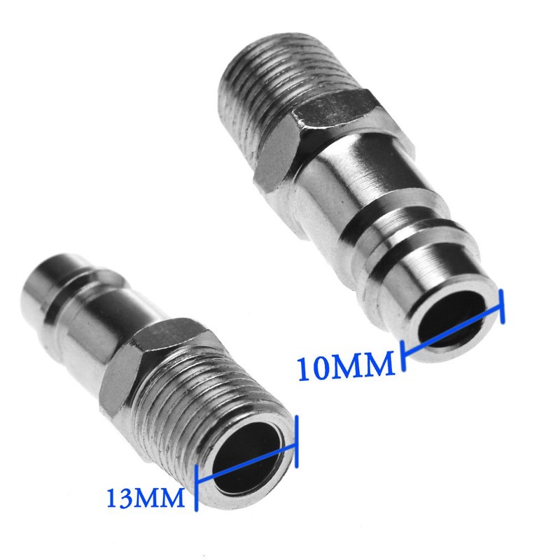4-Piece 1/4 Inch BSP Quick Coupling Adaptor Plug Nipple for