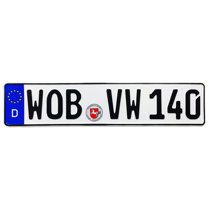 Z Plates Compatible with VW Wolfsburg Front German Novelty License