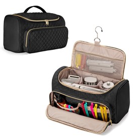 Fasrom Travel Carrying Case Compatible with Shark FlexStyle Air Styling & Drying System HD430/HD435, Hair Blow Dryer Storage Bag to Organize Hair Styling Attachments, Black (Empty Bag)