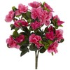Nearly Natural 13” Azalea (Set of 4) Artificial Plant, Pink