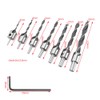 7 Pieces 5 Flutes Woodworking Countersink Wood Drill Bit Set