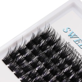 Bodermincer 72 Cluster Bundles 3D Effect Glue Bonded Individual LashEyelash Extensions Natural Style (10MM)