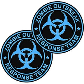 2 Pack 4" Blue Zombie Outbreak Response Team Sticker