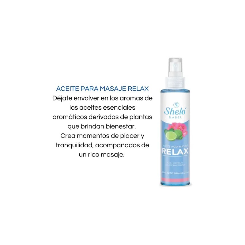 Aceite Para Masaje Relax Con Extractos Naturales Sheló Nabel Neutra