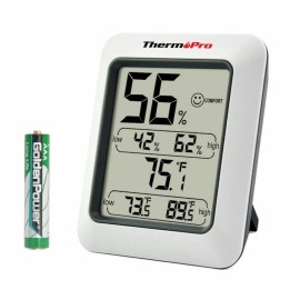 ThermoPro TP50 Digital Hygrometer Indoor Thermometer and Humidity Gauge White