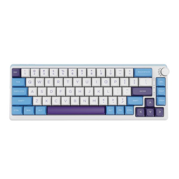 KZZI Hot Swappable Custom RGB Backlit Mechanical Keyboard, BT/2.4G/USB-C Multi-Device