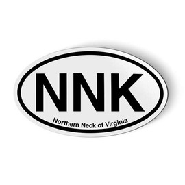 Stickers and Tees NNK Northern Neck of Virginia Oval - Car Magnet - 5"