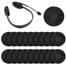 100pcs Black Disposable Headphone Covers, Stretchable Non-Woven Ear Pads Covers for Most On Ear Headphones Earpiece with 8.5-10cm Earpads (Size L, 11cm)