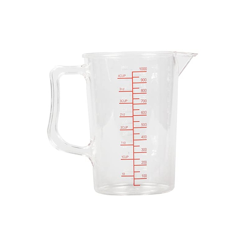 Sanno Japan SN4708 Food Utensils, Measuring Cup, Graduated Red, 33.8