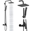 Heyalan Matte Black Exposed Shower System 2 Functional Bathroom Shower