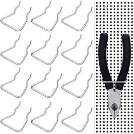 16 Pieces Pegboard Plier Holders, Stainless Steel Double Loop Pegboard Hooks Accessories Shelving Display Organizer Hooks for Shop Store Supermarket