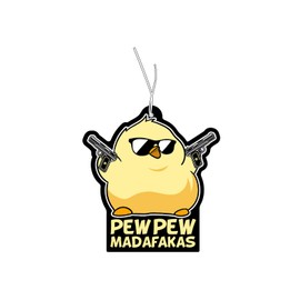 Duftbaum Auto Lufterfrischer, 2er Set mit 'Pew Pew Madafakas ' Motiv, Hochwertiger Druck, lustig, Langlebiges Material, Angenehmer Duft für Auto, Küche, Garage, Badezimmer
