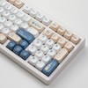 Cream and Blue White MOA Profile Keycap, Csutom PBT Keycap