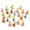 Logbuch-Verlag 22 colourful Easter bunny figures, mini standing Easter bunny,