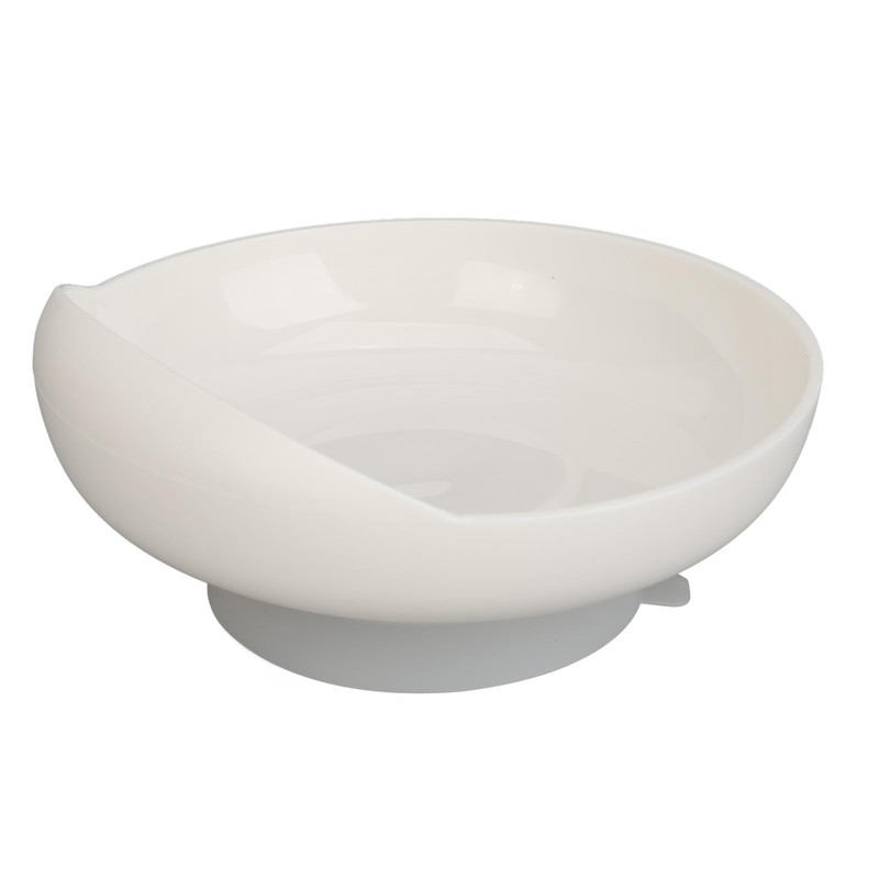 Spill Proof Scoop Plate with Anti Skid Base, Easy Food