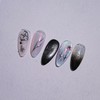 Chrome Crown Handmade Nail Tips Black Magnet Metal Parts Nail