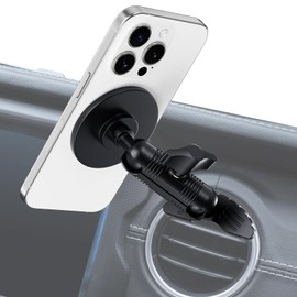 Vent Magnetic Phone Mount for Jeep Wrangler JL 2018-2023 & Metal Sun Visor Repair Kit Heavy Duty Visor Mounting Clips for Jeep Wrangler 2018-2023