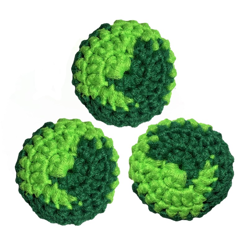 Nylon Netting Dish Scrubbies - Holiday 3-packs - Non-Scratch, Reusable