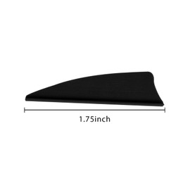 1.75 Inch Plastic Arrow Feathering Shield Shape Rubber Feathers Plastic Feathers DIY for Arrows Archery Arrows Carbon Arrows Vane for Archery Hunting Shooting Pack of 50 (Black)
