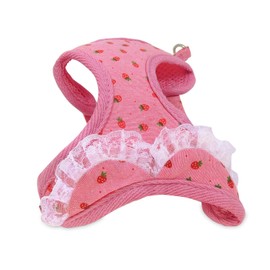 AKORD Pink Pattern Tiny Dog Harness Leash Lead Walking Chest Strap, X-Small