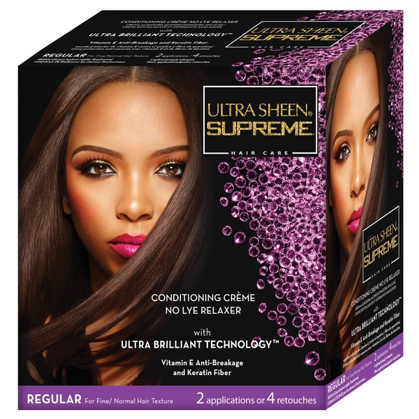 Ultra Sheen Supreme Conditioning Creme No Lye Relaxer With Ultra Brilliant Technology New Sulphate Neutralising Shampoo Vitamin E Anti Breakage &