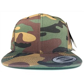 Flex-Fit YUPOONG 6089M Baseball Flat Visor Adjustable Solid Color 13 Colors Solid Color, green camouflage