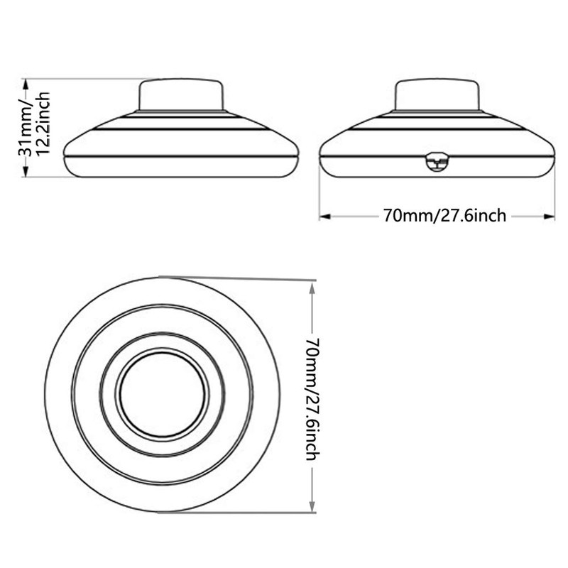FUJIE 1 x Foot Pedal Switch Black Round Cable Foot