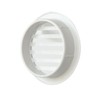 La Ventilazione T3B Round Plastic Recessed Ventilation Grille, White, 32mm