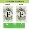 wyooxoo Monogram Letter F Floral Garden Flag 12x18 Inch Double