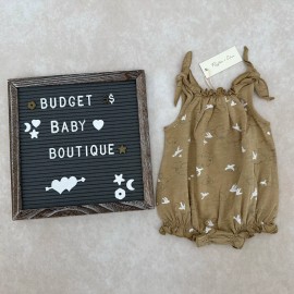 Rylee + Cru NWT RYLEE + CRU Shoulder Tie Bubble Romper Clouds Size 0-3 Months