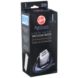Hoover Vacuum Cleaner Bags for Platinum Canister Vacs, Pack of 2, Type I, Hepa Filtration, Part # AH10005, Hoover Vacuum Bags Refill