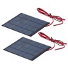 2Pcs Mini Solar Power Module Epoxy Panel with 100cm Cable