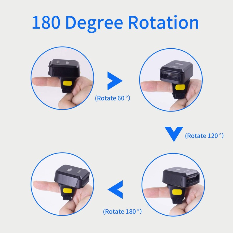 Symcode Wireless Bluetooth Barcode Scanner with Bluetooth & 2.4GHz Wireless