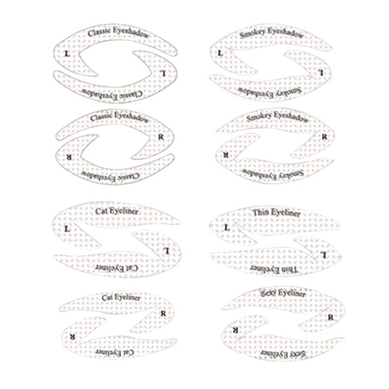 64 Pcs Cat Eyeliner Eyeshadow Stencil Stickers,Eyeliner Stencils Stickers,Eyeliner Stencil