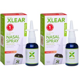 Xlear Xlear Nasal Spray, Natural Saline Nasal Spray with Xylitol, Nose Moisturizer for Kids and Adults, 1.5 fl oz (Pack of 2)
