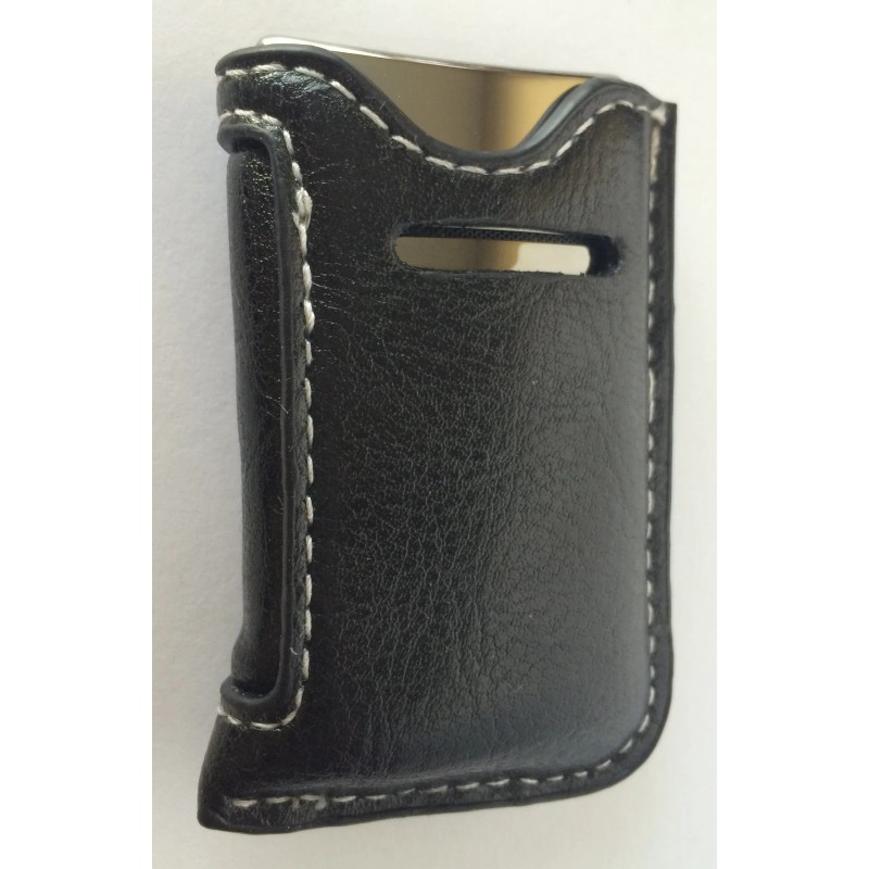 Black Leather Case Pouch For S.T. Dupont Minijet Lighter, New
